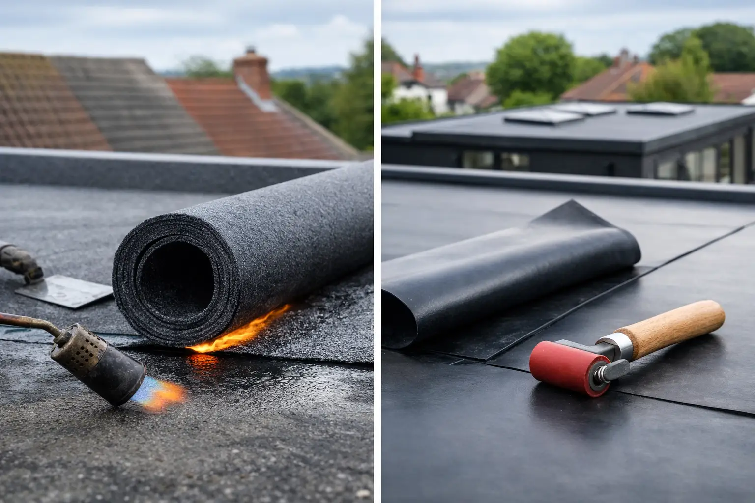 Felt vs Rubber Roofing for UK Flat Roofs